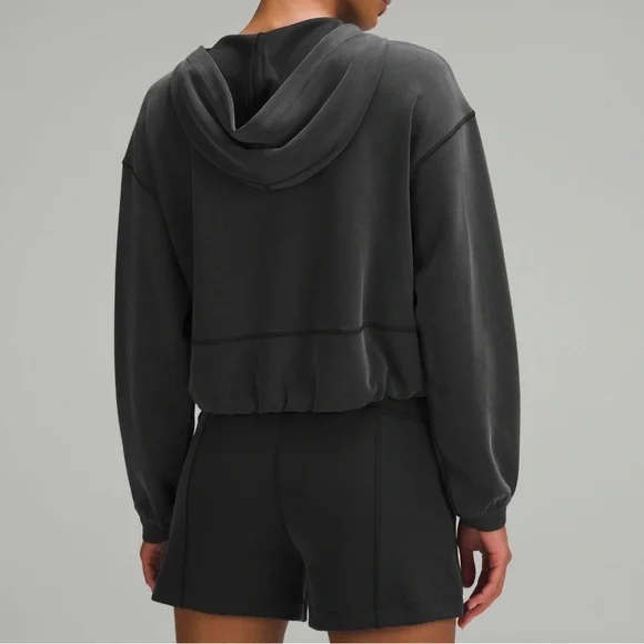 Lululemon softstreme full zip hoodie black size 4 - Picture 2 of 4